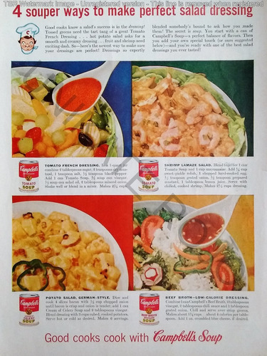 Antigua Publicidad Clipping Sopas Campbell's Usa - Año 1954