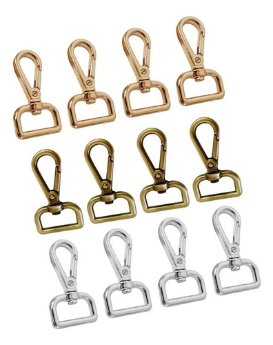 4 Piezas. Gancho De Seguridad Giratorio, Dorado Dorado 20mm