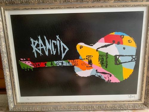 Poster Serigrafía Guitarra De 9 Colores Tim Armstrong Rancid