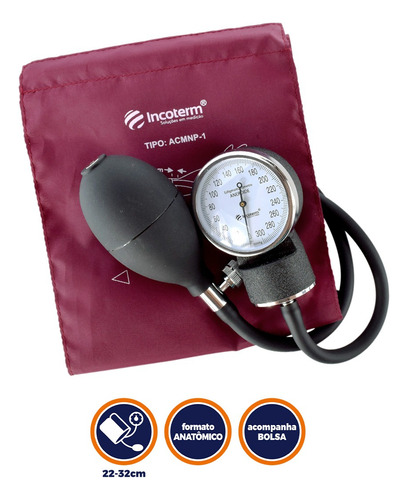 Medidor De Pressao Esfigmomanometro Aneroide Ea100 Incoterm