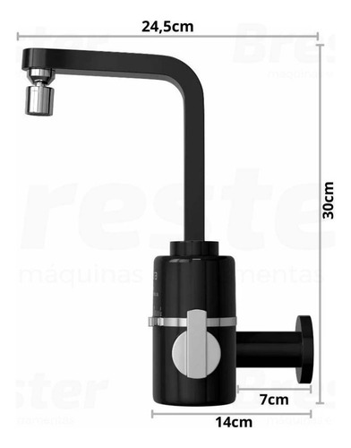 Torneira Elétrica 5500w Hydra Slim De Parede 4t 110v Ou 220v Acabamento Cromado