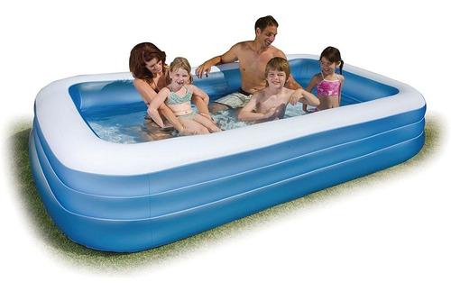 Piscina Extragrande Niños Adultos + Inflador 3.05x1.83×56