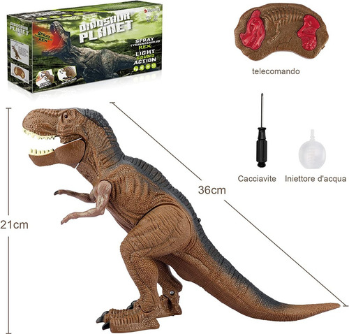 Imagen 4 de 6 de Dinosaurio T Rex Control Remoto Con Efecto Humo Bestoys