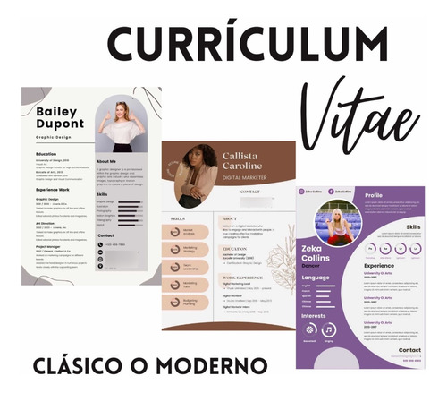 Currículum Vitae, Carta De Presentación, Flyers, Logo
