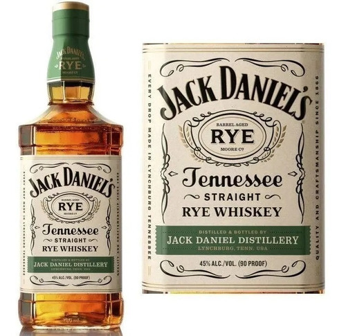 Whiskey Jack Daniels Rye 45% De 1 Litro Con Estuche.-