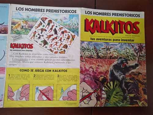 Antiguos Kalkitos Año 1980 Vintage Los Hombres Prehistoricos (Usado)