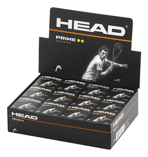 Pelota Squash Head Prime Squash Ball Caja 12 Pz Negro Talla