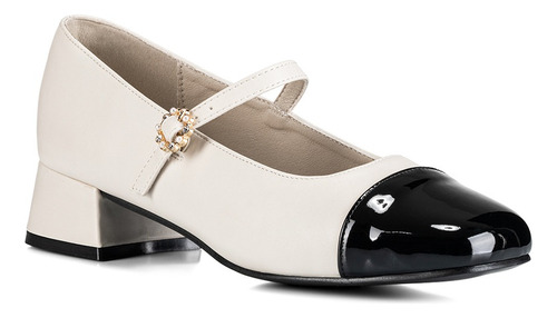 Zapatos Mujer Mary Jane Elegante Clásico Charol Perlas Weide
