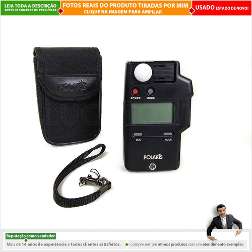 Fotômetro Polaris Flash Meter Ótimo Estado Mede Luz Flash P1 (Usado)
