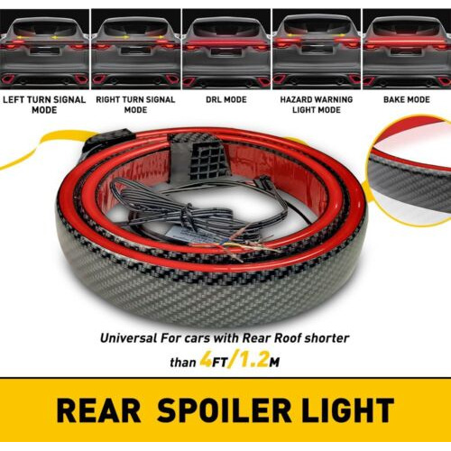 1x Led Car Tail Spoiler Signal Brake Light Strip Rear Sp Aab
