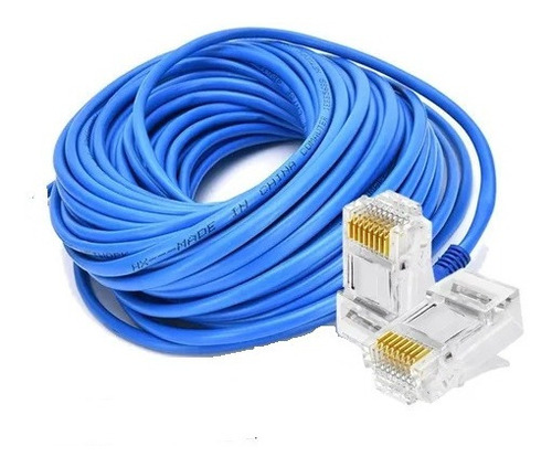 Rollo Cable Utp Cat5e Interiores Camaras Red 50 Metros