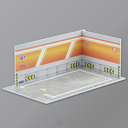 2x 1/24 Coche Modelo Juguete Coche Muro Naranja