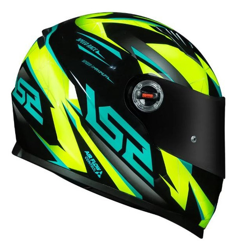 Capacete Ls2 Ff358 Draze Black Hv Yellow Preto Amarelo