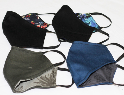 Imagen 8 de 10 de Barbijo Tapaboca Lavable Bolsillo Reversible Por Mayor X 50