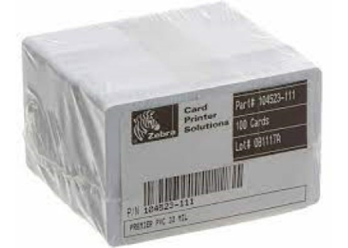 Caja De Tarjeta De Pvc Blanca Zebra | 30 Mil | 500 Unid,