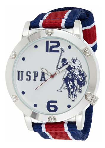 U.s. Polo Assn. Mens Quartz Metal And Nylon Casual Wat