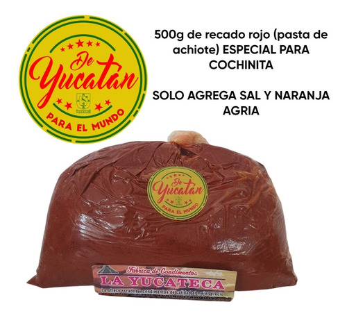 Recado Rojo (pasta De Achiote) Artesanal - Desde 500 G
