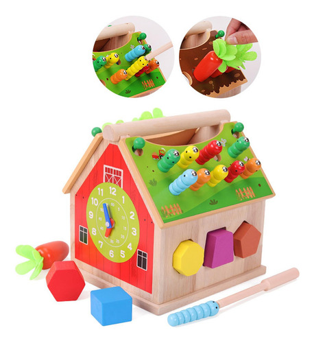 Casa De Rompecabezas Multifuncional De Juguete Montessori