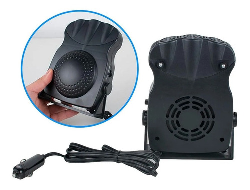 Imagen 5 de 10 de Caloventor Auto Portatil Desempañador Frio Calor 12v C/mango