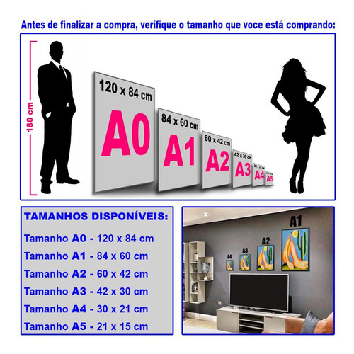 Adesivo Auto-colante Escolha A Imagem Tamanho A2 60 X 42 Cm