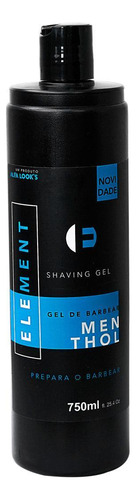 Kit 3x Shaving Gel De Barbear Menthol Shave 750ml Element