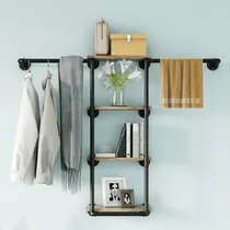 Comprar Perchero De Pared Con Estantes, Perchero Industrial Con De 4