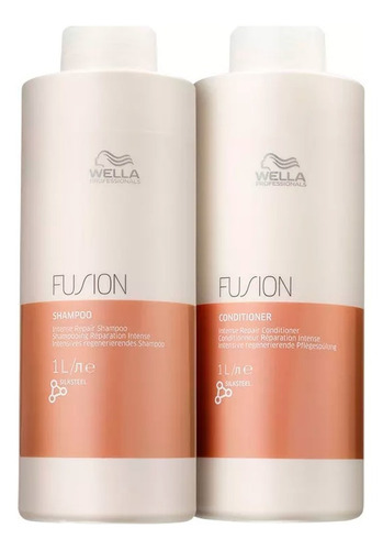 Kit Wella Fusion Shampoo 1000ml + Condicionador 1000ml