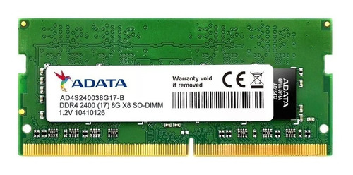 Memoria Sodimm Adata 8gb Ddr4 2400mhz Para Notebook