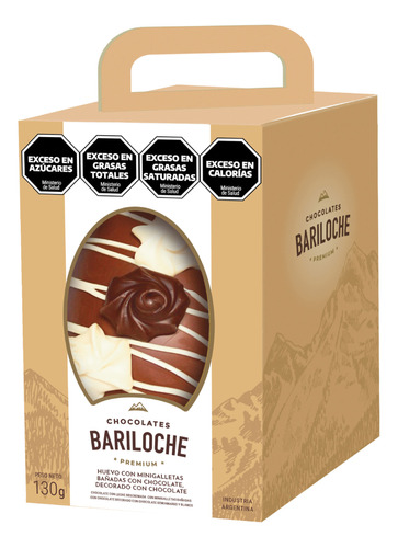 Huevo De Pascua Bariloche Premium Con Leche Decorado 130 Gr.