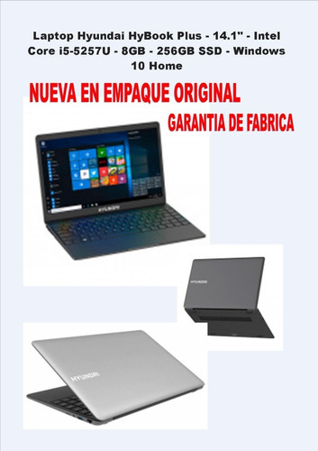 Laptop Hyundai Hybook Plus 14.1 , Intel Core I5, 5ta Gen, 