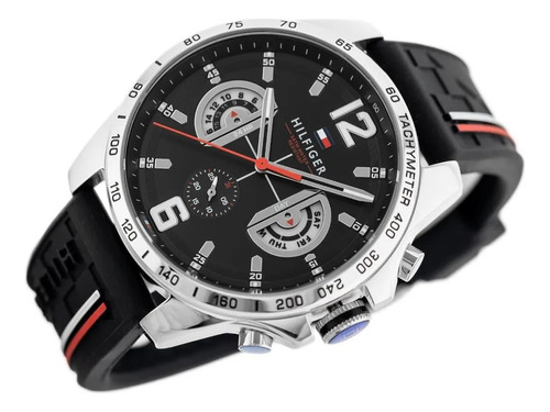 Deportivo Reloj Tommy Hilfiger 1791473 Unico Tiempo Exacto Negro Plateado Negro (Reacondicionado)