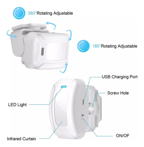 Campanas De Puerta Con Sensor De Movimiento Para Negocios