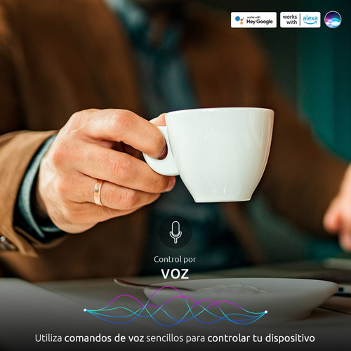 Regleta Inteligente Nexxt Wifi Alexa Google, 4 Tomas + 4 Usb