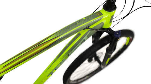 Bicicleta Aro 29 Trust 2x9 Shimano Alivio - Freio Hidraulico Cor Preto + Amarelo Neon Tamanho Do Quadro 21