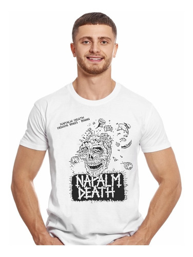 Polera Napalm Death Demos 85-86 Metal Impresión Directa
