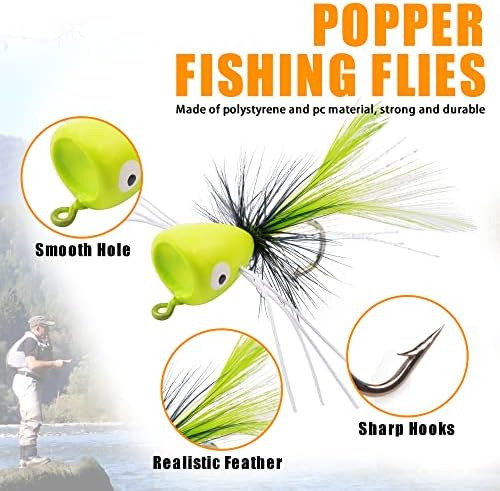 Fly Dry - Kit De Moscas Secas, Flotador De Espuma, Pesca Con