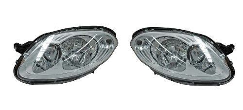 Par Juego Faros Fiat Palio 2013 - 2016 Fondo Cromado Xry