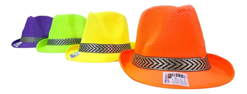  Sombrero Tanguero Fluo X 5 Cotillon Fiesta