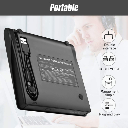Unidad De Dvd Externa Usb 3.0 Dvd/cd/-rw Quemador Lector