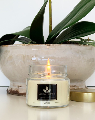 Imagem 3 de 4 de Vela Aromática Premium Limão 140g 30h Aromatizada Perfumada