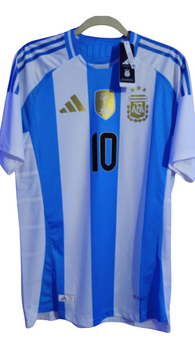 Remera De Futbol Argentina Titular 2024 Messi 10