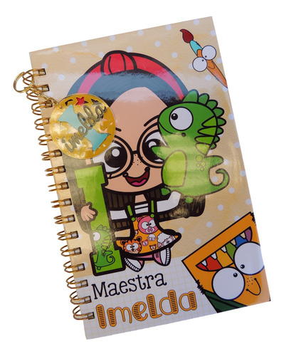Cuaderno Personalizado Pasta Dura Maestra Paquete 2 Libretas