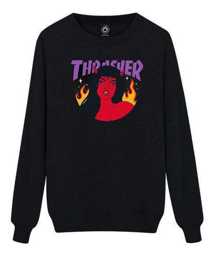 Buzo Cuello Redondo Crewneck Thrasher Rojo Logo