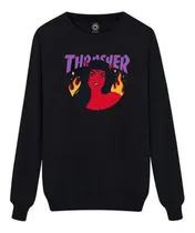 Comprar Buzo Cuello Redondo Crewneck Thrasher Rojo Logo