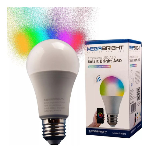 Ampolleta Smart Wifi Bulb Compatible Alexa M/ Megabright