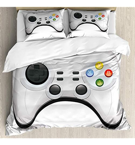 Juego De Funda Nórdica Lunarable Gamer, Gamepad Moderno Con Colcha