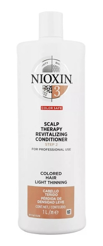 Nioxin 3 Acondicionador Densificador Para Cabello Teñido 1lt