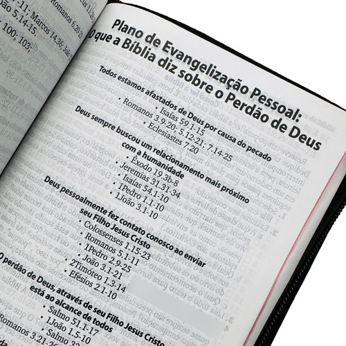 Bíblia Sagrada Rc Sbb Letra Grande Tamanho Médio Com Índice Com Zíper Capa Grafite Brilhosa