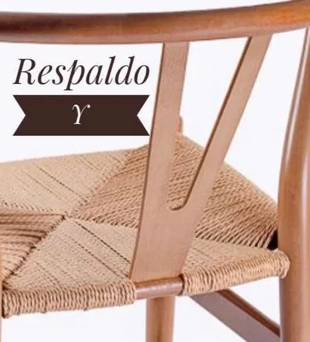 Silla Wishbone Con Asiento De Soga Ratan Natural - Nordico