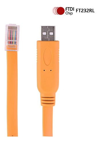Ftdi Usb To Serial / Rs232 Console Rollover Cable For C...